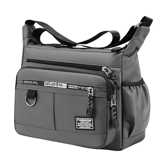 Weloille Large-capacity Men's Backpack Shoulder Bag Wear-resistant Backpack Multi-pocket Business Casual Men's Messenger Bag