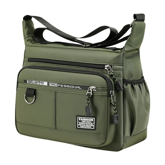 Weloille Large-capacity Men's Backpack Shoulder Bag Wear-resistant Backpack Multi-pocket Business Casual Men's Messenger Bag