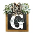 thumbnail image 1 of Weloille Last Name Year Round Front Door Wreath Front Porch Decoration 26 Letter Welcome Sign with Eucalyptus Garland for Front Door Outside Hanger Garland, 1 of 1