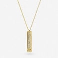thumbnail image 1 of Weloille Layered Diamond Pendant Necklace 1 Piece, Adjustable Retractable 3D Bar Design, Hypoallergenic Tarnish Resistant Jewelry, Elegant Necklace for Mothers Day Valentines Day Gift Use, 1 of 5