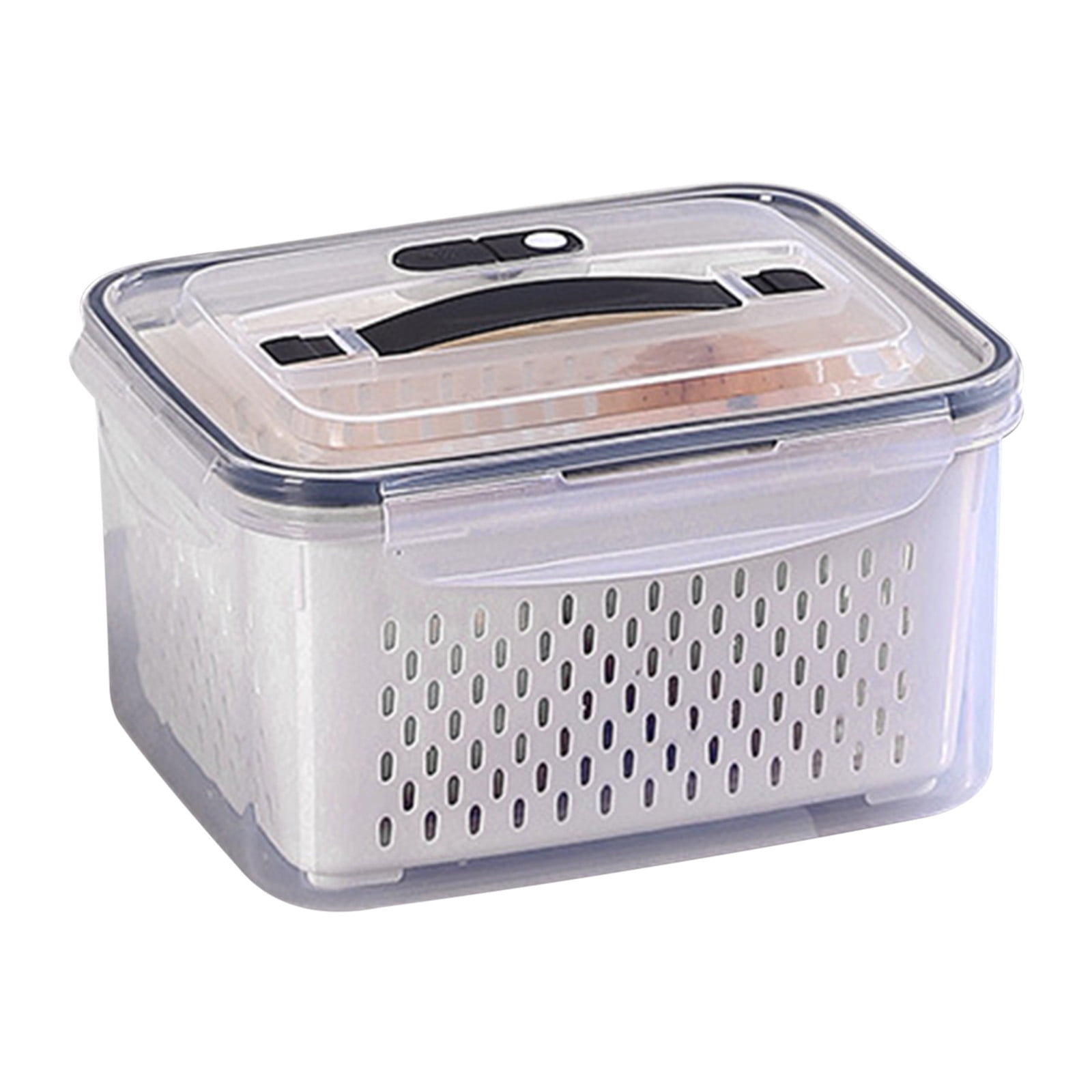 Weloille Leakproof Food Storage Containers With Removable Colander - Dishwasher & Microwave Safe Produce Containers Keep Fruits, Vegetables, Berry, Meat Fresh Longer 3150ml