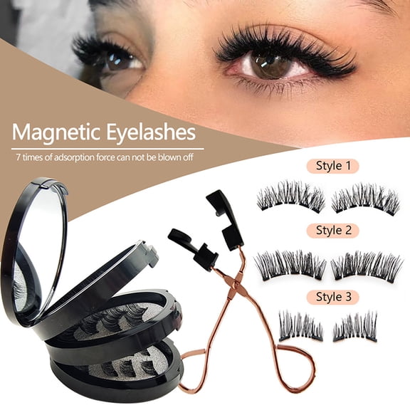Weloille Magnetic False Eyelash Strap Clip Set Eyelash Natural Magnetic Suction Eyelash