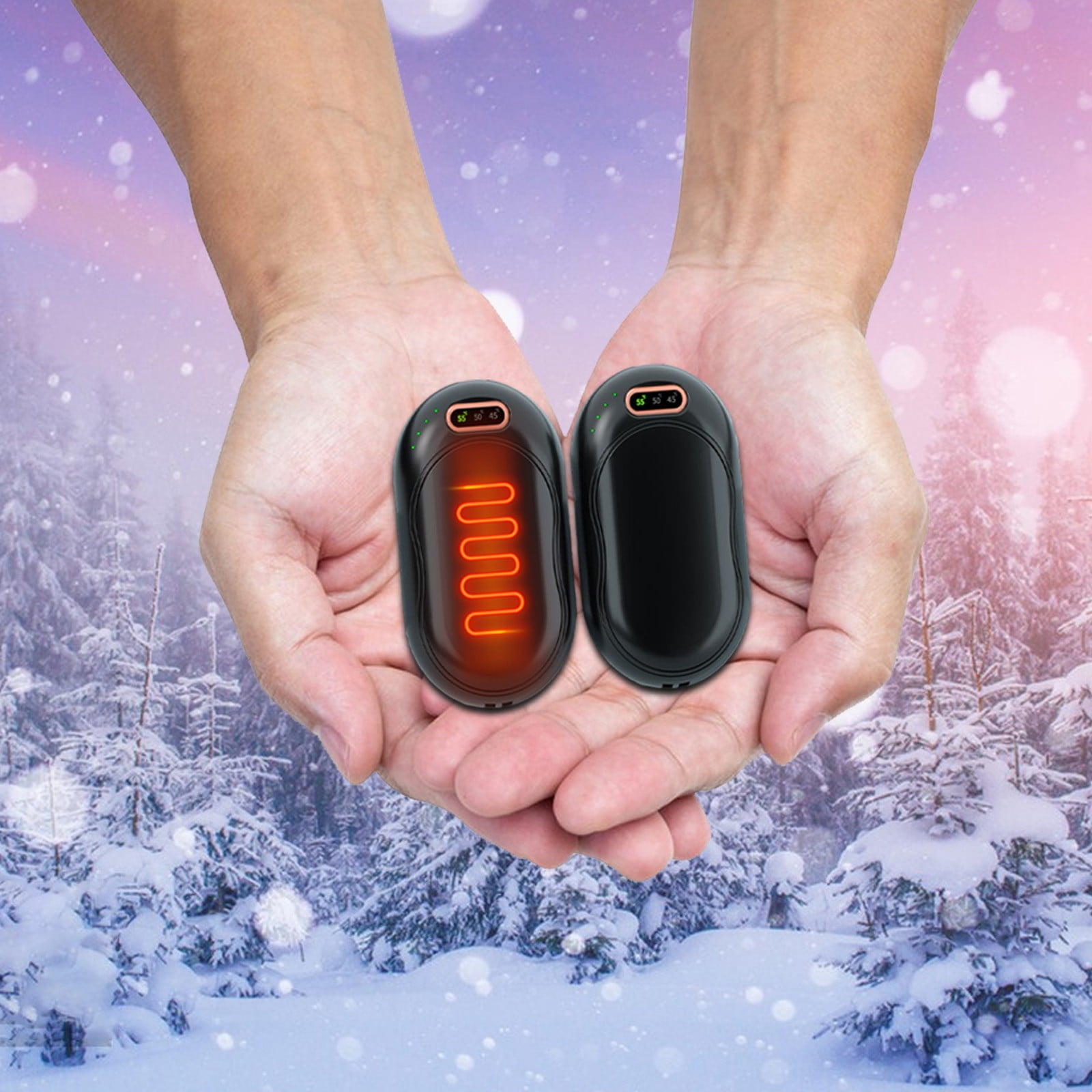 Weloille Split Hand Warmer USB Rechargeable Heater Portable