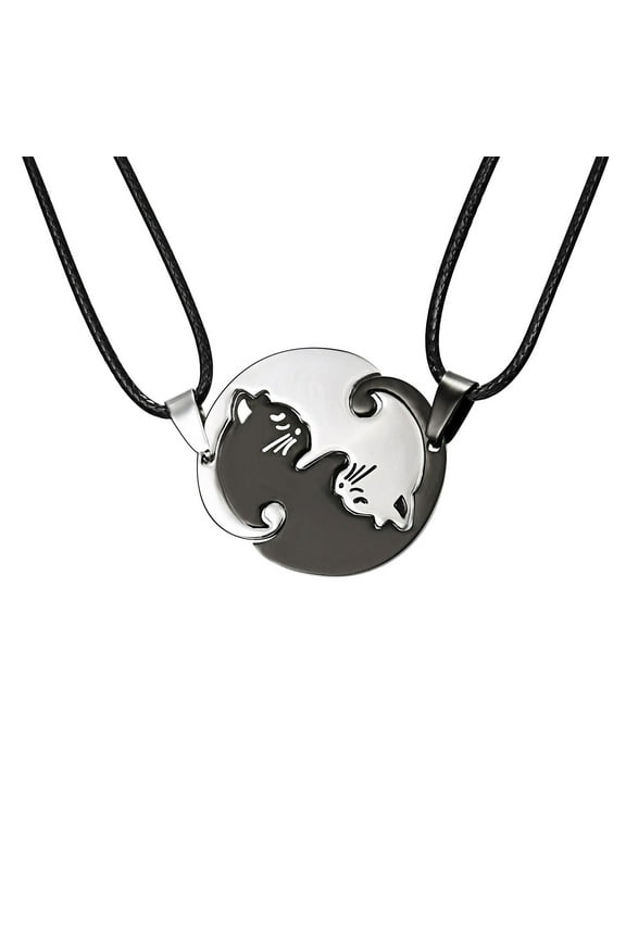 Magnets Attract Angel Rope Link Chain Pendant Necklace Friendship Couple Magnetic Clavicle Jewelry for Women Men