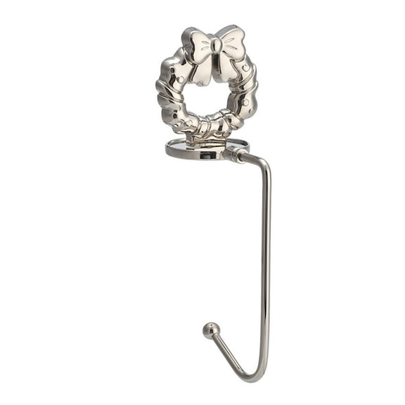 Weloille Metal Christmas Stocking Holder Hooks Fireplace Hanger with Non-Skid Design