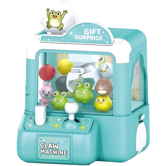 Weloille Mini Animal Claw Machine, Portable Electronic Arcade Game Machine, Lightweight Fun Candy Grabber Prize Dispenser for Home Party Adult Family Game Night