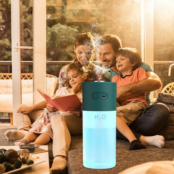 Weloille Mini Aromatherapy Air Purifier, USB Negative Lon Air Purifier Small Portable Office Home Desktop Purifier, for Create Warm and Romantic Atmosphere