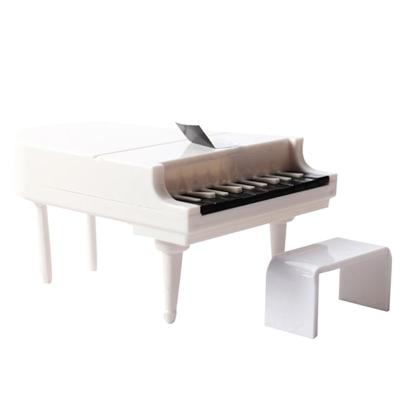 Weloille Mini Dollhouse Grand Piano Simulation Model, Realistic Decor for Girls Toy Room Collection and Display