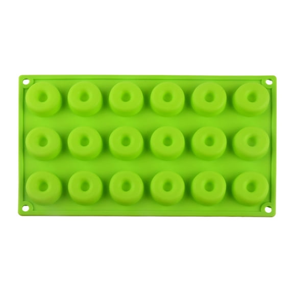Weloille Mini Donut Molds, 18 Cavity Donut Pans, Non-Stick Silicone Donut Molds Cake Biscuit Bagels Molds, Baking Pan Mold