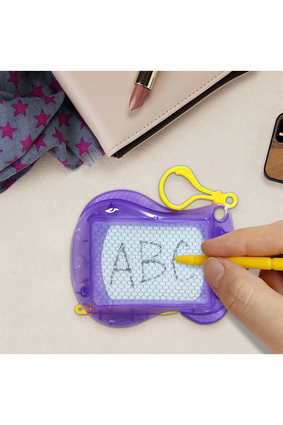 Mini Drawing Board Keychain, Portable Reusable Erasable Doodle Pad Key Ring, Cute Creative Bag Pendant for Daily Use Birthday Party Small Gift Decoration