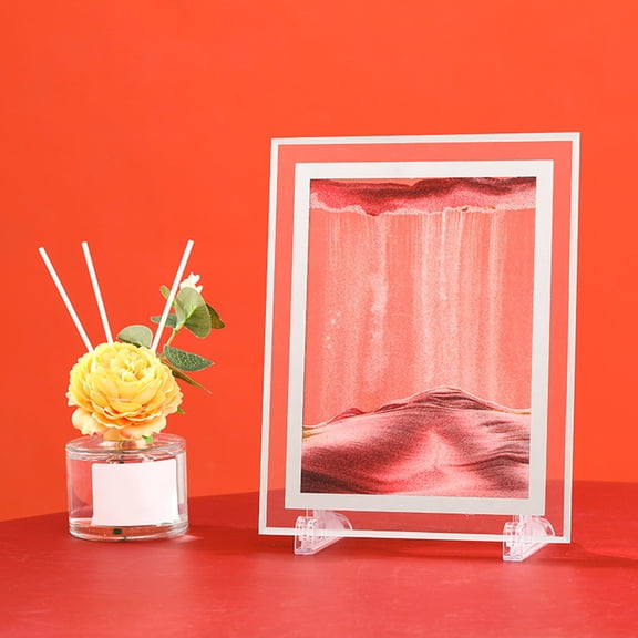 Weloille Moving Sand Art Picture Round Glass Frame Sandscapes 3D Deep Sea Display in Motion Dynamic Flowing Grit Photo Hourglass Desktop Art Home Office Decoration Party Gift