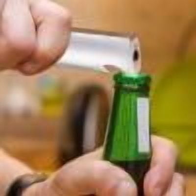 Weloille Multifunctional Beer Bottle Opener 1 Pack, Windproof Direct Jet Cigarette Lighter, Portable Dual Purpose Tool, Durable Metal Lighter for Home Outdoor Camping Bar Use