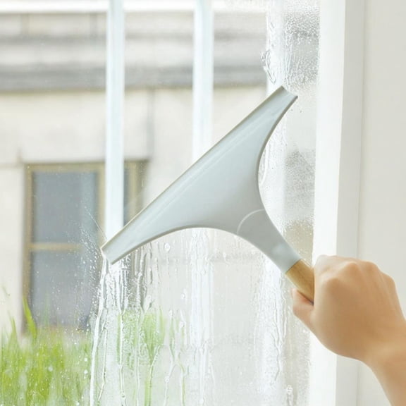 Weloille Multifunctional Silicone Squeegee 1Pc, Non-Slip Handle Water Scraper, Streak-Free Fast Drying Cleaning Tool for Bathroom Glass, Window, Car Windshield, Kitchen Countertop