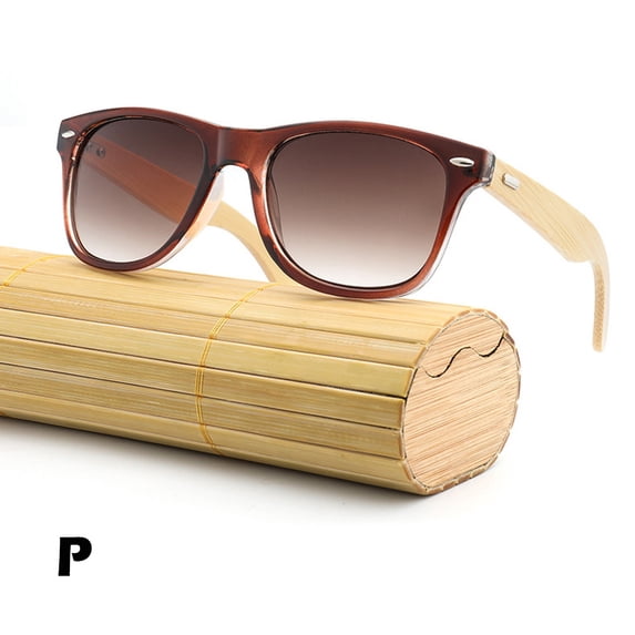 Weloille New Sunglasses Wooden Wood Mens Womens Retro Vintage Summer Glasses