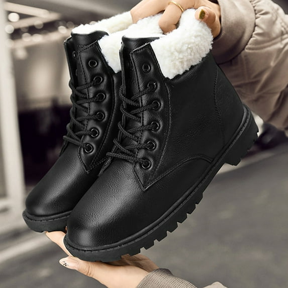 Weloille New Women's Shoes Winter Velvet Short Boots Women's Cotton Shoes Large Size