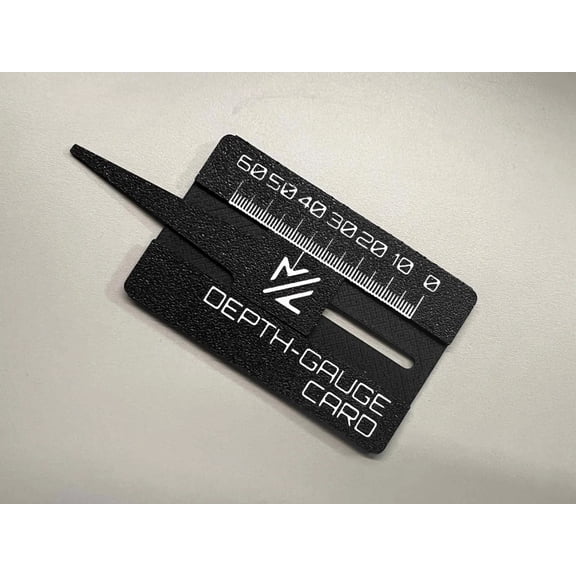 Weloille Nozzle Gap Depth Measuring Card, High Precision Groove Depth Gauge, Pocket Size Clear Scale Measuring Tool for Industrial Mechanical Maintenance Workpieces Measurement Use