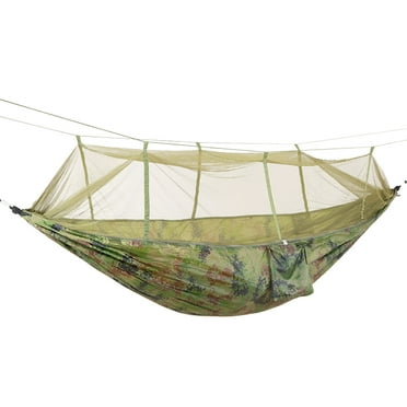 Weloille Outdoor Camping Double Green Sky Tent Hammocks With Mosquito Net