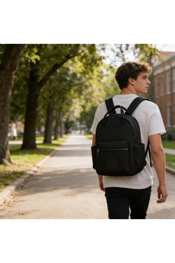 Outdoor Travel Backpack 1 Piece, Large Capacity Water-Resistant Daypack, Multi-Pocket Laptop Rucksack, for Hiking, Camping, Travel, Work and Daily Commute
