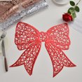 thumbnail image 1 of Weloille PVC Bow Table Placemat 1 Piece, Waterproof Heat Resistant Valentine's Day Table Mat, Non-Slip Oil Proof Decorative Table Pad for Western Food Dinner Party Table Home Decoration, 1 of 7