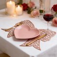 thumbnail image 1 of Weloille PVC Bow Table Placemat 1 Piece, Waterproof Heat Resistant Valentine's Day Table Mat, Non-Slip Oil Proof Decorative Table Pad for Western Food Dinner Party Table Home Decoration, 1 of 7
