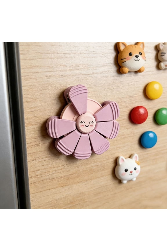 Petal Decorative Magnetic Clip 1 Piece, Strong Magnet Non Scratch Refrigerator Clip, Multipurpose Clamp, Secure Fastening Clip for Fridge, Whiteboard, Photo Display and Office