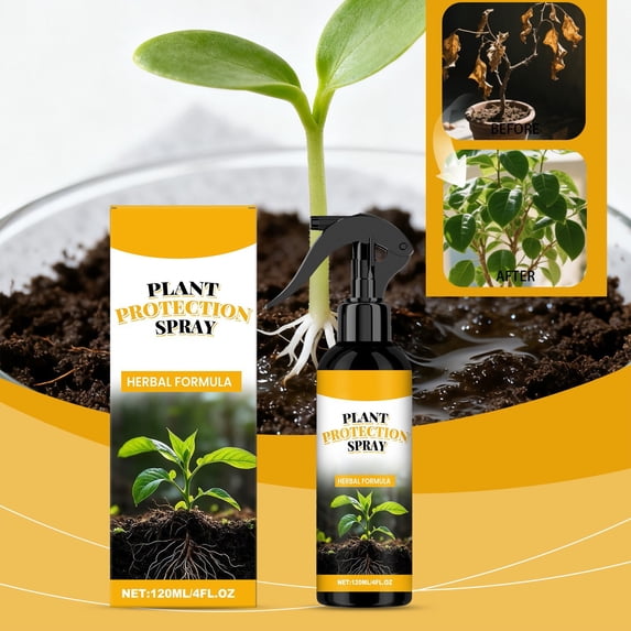 Weloille Plant Protection Spray, Ready To Use Yellow Leaf Treatment Pest Resistant Promotes Growth, Home Gardening Foliage Care Mist, for Indoor Outdoor Potted Plant Green Leaf Daily Maintenance