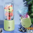 thumbnail image 1 of Weloille Portable Blenders Juicer Machines for Shakes and Fruit Juicer USB Rechargeable with 6 Blades Handheld Blenders for Sports Travel and Outdoors (Green), 1 of 9
