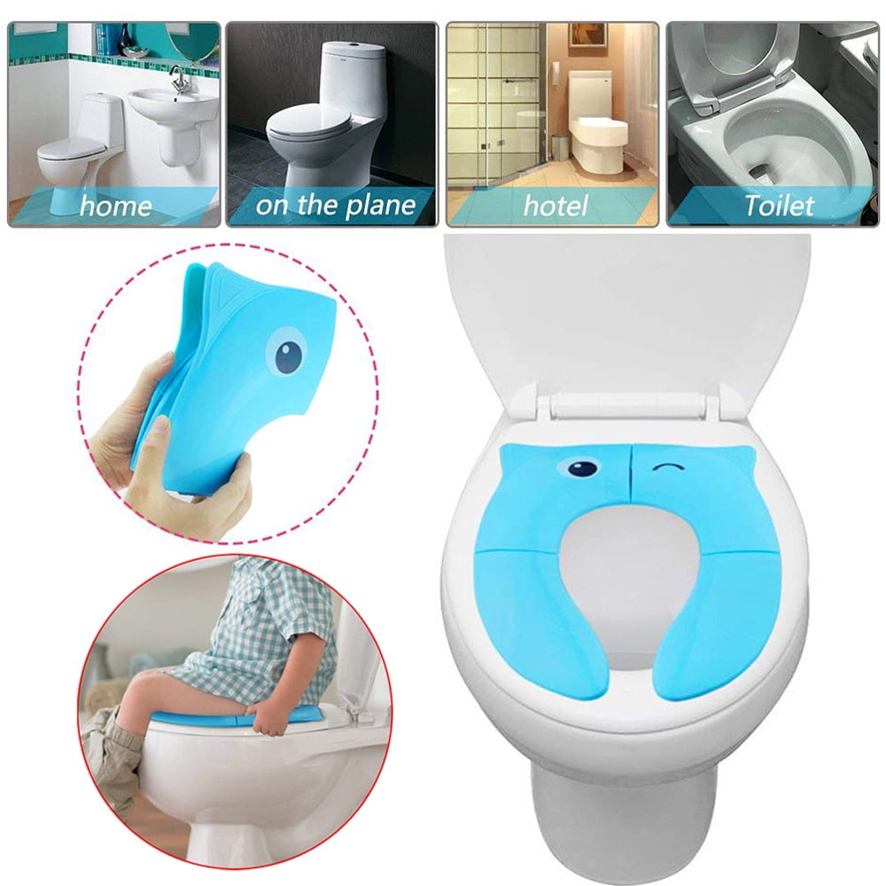 Weloille Portable Potty Seat with Splash Guard for Toddler, Foldable