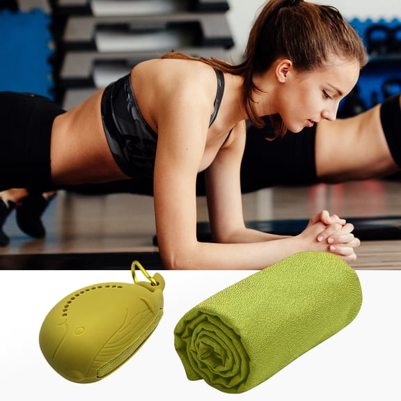 Weloille Portable Sports Cooling Towel 1Pc, Ice Feel Breathable Instant Cooling Towel, Reusable Sweat Absorbent Long Lasting Cool Cloth, for Workout Yoga Hiking Fitness Summer Outdoor Activities