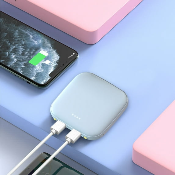 Weloille Power Bank,Portable Charger 10000mAh Capacity External Battery Pack Dual Output Port With LED Status Indicator Power Bank