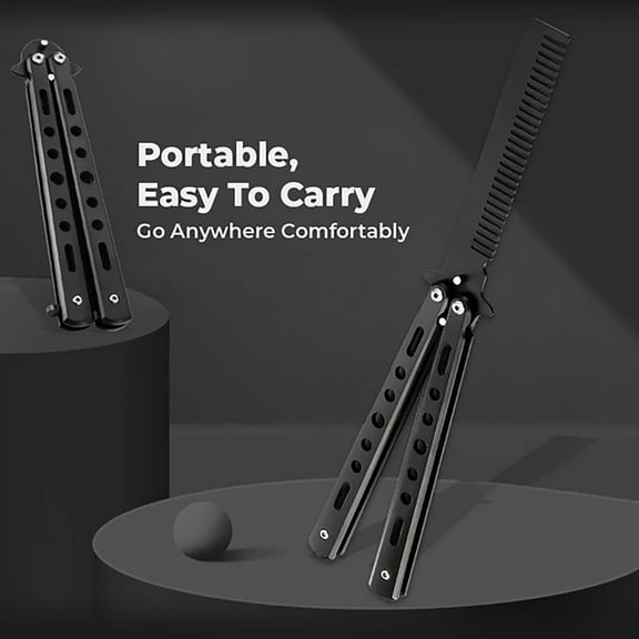 Weloille Practice Knife Bladed Comb Practice Tool Practice Throwing Comb