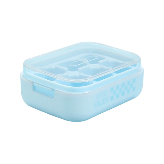 Weloille Press Type Frozen Ice Tray Mold, Food Grade BPA Free Ice Maker, Easy Release Stackable Ice Tray with Lid for Freezer Cocktail Whiskey Cold Drinks Making