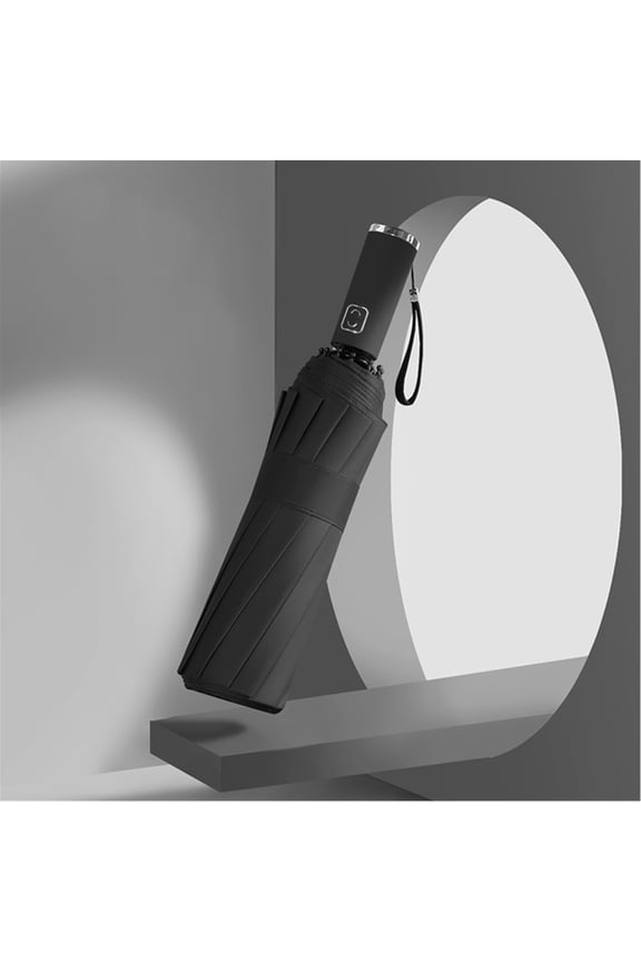 Protection Reverse Travel Umbrella, 12 Ribs Windproof Compact Sun Blocking Inverted Car Umbrellas Automatic Open Close