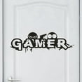 thumbnail image 1 of Weloille Removable PVC Wall Sticker, Gamer Art Vinyl Mural for Home Room Decor, Model 6141, 60x20cm, Easy Peel and Stick, 1 of 4