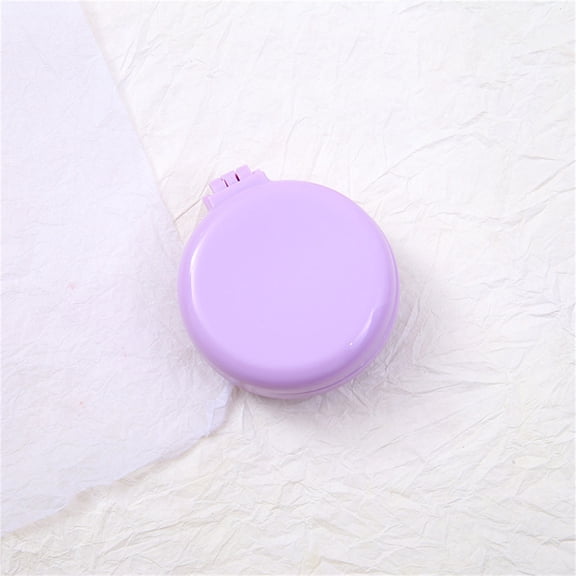 Weloille A Romantic Macaroon-color Folding Hair Brush With Mirror, Round Portable Folding Pocket Hair Brush Mini Hair Massage Comb Travel Size For Women And Girls