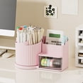 thumbnail image 1 of Weloille Rotating Makeup Brush Holder, 1 Piece Large Capacity Cosmetic Storage Box, 360 Degree Rotation Multifunctional Organizer, for Vanity Countertop Bathroom Dresser, 1 of 6