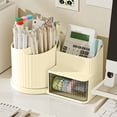 thumbnail image 1 of Weloille Rotating Makeup Brush Holder, 1 Piece Large Capacity Cosmetic Storage Box, 360 Degree Rotation Multifunctional Organizer, for Vanity Countertop Bathroom Dresser, 1 of 6