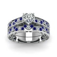 thumbnail image 1 of Weloille Shiny Moissanite Ring Wedding Bridal Eternal Promise Elegant Female Ring, 1 of 2
