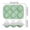 Weloille Silicone Ice Ball Frozen IceMold Set 0.6ft, Food Grade Diamond Sphere Ice Grid Maker, BPA Free Easy Release Reusable, Kitchen Whiskey Cocktail Drink Ice Making Tool for Home Bar