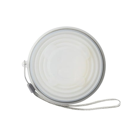 Weloille Silicone Lifting Cup, Travel Folding Cup, Portable Mouthwash Cup, Retractable Drinking Cup Capacity 200ml (White)