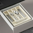 thumbnail image 1 of Weloille Silverware Drawer Organizer, Expandable Utensil Tray for Kitchen, Flatware and Cutlery Holder, Adjustable Plastic Storage for Spoons Forks Knives, Large, Beige, 1 of 6