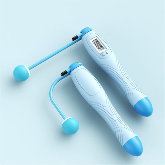 Weloille Skipping Rope with Counter, Cordless Jump Rope, Intelligent Timed Weighted Jump Rope, Adjustable Digital Counting Jump Ropes, Cordless Weighted Jump Rope for Lose Weight