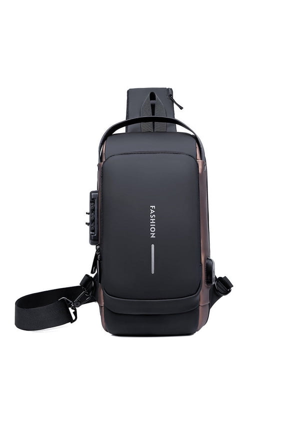 Sling Backpack USB Anti-Theft Water-proof Chest Daypack Casual Shoulder Bag