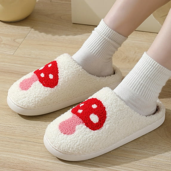 Weloille Slippers For Women, A Pair Of Lazy Slippers Curly Cozy Flat Slide Slippers Comfy Soft Non-Slip House Shoes Indoor And Outdoor, Warm Gift