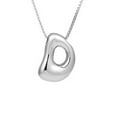 thumbnail image 1 of Weloille Sliver Bubble Letter Necklace for Women, Sliver Plated Initial Letter Pendant Necklace Dainty Charm Necklaces for Women Trendy Custom Name Necklace Jewelry (Letter D), 1 of 2