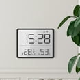 thumbnail image 1 of Weloille Small Digital Clock, New Upgrade Battery Powered Magnetic Clock Humidity Meter Thermometer High Accuracy Temp Date Display LCD Number Indoor Outdoor Travel, 1 of 6