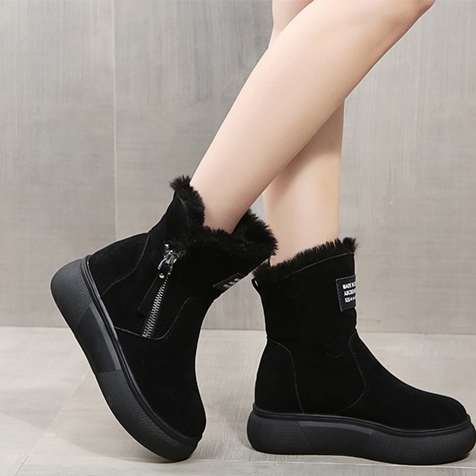 Weloille Snow Boots Womens Winter Ankle Boots Ladies Warm Lined Booties ...