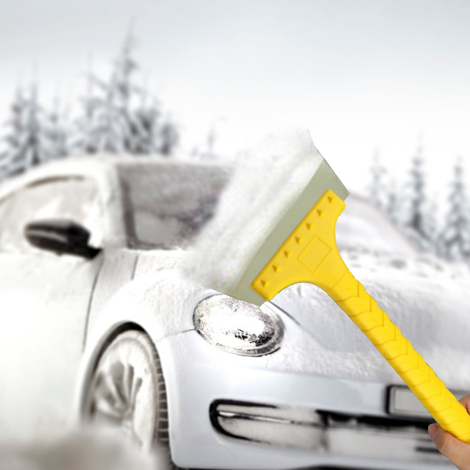 Weloille Snow Shovel for Cars Clean The Ice Snow and Frost Widened