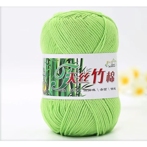 Weloille Soft Baby Cotton Yarn, Colorful 6-Ply Knitting Wool, 50g Bamboo Cotton Blend for Crocheting, DIY Handcrafts, Beginner-Friendly Craft Supplies with Everyday Low Price