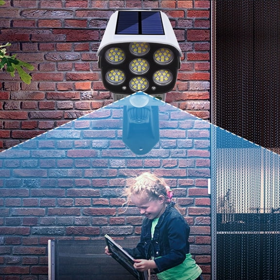 Weloille Solar Outdoor Lights - Motion Sensor Solar Lights 3 Modes- Upgraded High Bright LED Beads - Wall Security Lights For Fenced Yard Garden Patio Front Door